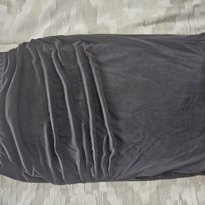 Gray Ruched Maxi Pencil Skirt for Work